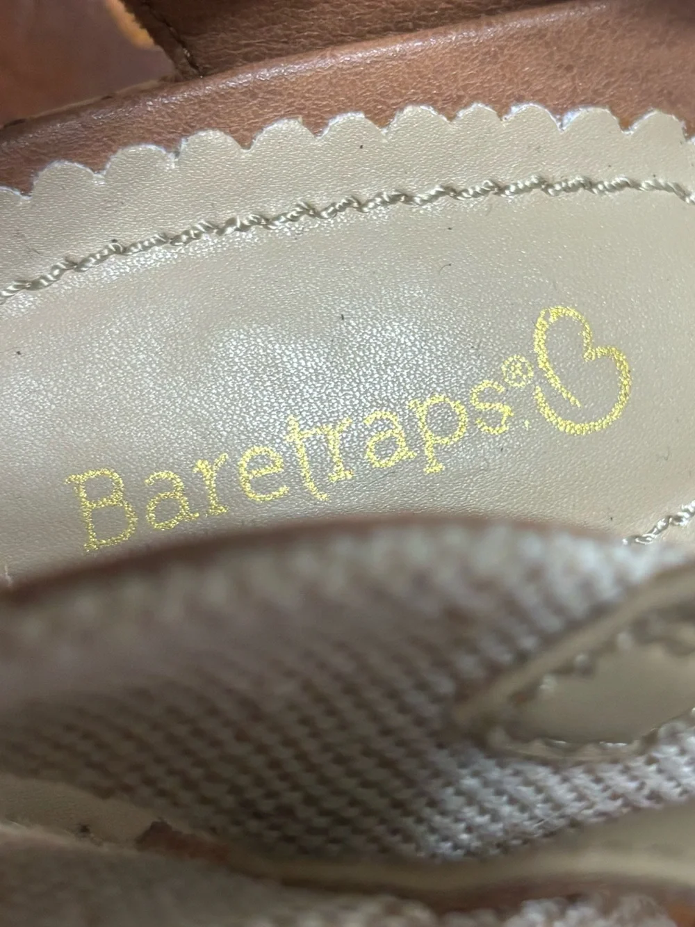 BareTraps Odetta Peep Toe Beige/Tan Espadrille Wedge Sandals